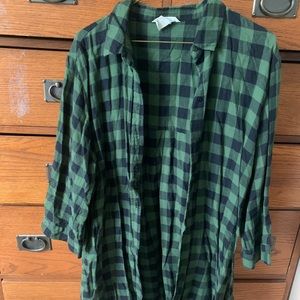 Green and black plaid dress